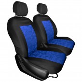 ΗΜΙΚΑΛΥΜΜΑΤΑ ΜΠΡΟΣΤΑ ΥΠΕΡΥΨΩΜΕΝΩΝ ΚΑΘΙΣΜΑΤΩΝ ΜΑΥΡΟ/ΜΠΛΕ ΜΟΤΙΒΟ (VELCRO ΣΤΑ ΠΡΟΣΚΕΦΑΛΑ) - 2 ΤΕΜ. Μπροστινά Καλύμματα americat.gr