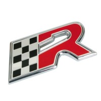 Chromed 3D emblem, bicolour - R-Flag 3D Emblems americat.gr