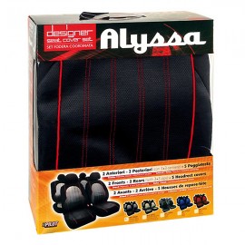 ΚΑΛΥΜΜΑΤΑ ΚΑΘΙΣΜΑΤΩΝ Alyssa MAYΡΟ Ολοκληρωμένα σετ Καλυμμάτων americat.gr