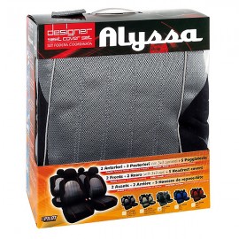 Lampa - ΚΑΛΥΜΜΑΤΑ ΚΑΘΙΣΜΑΤΩΝ Alyssa ΓΚΡΙ - 9 τεμ. (L5493.2) Ολοκληρωμένα σετ Καλυμμάτων americat.gr