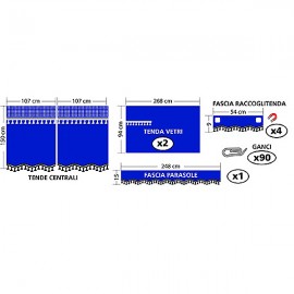 ΣΕΤ ΚΟΥΡΤΙΝΑΚΙΑ-ΣΚΙΑΣΤΡΑ ΦΟΡΤΗΓΟΥ ΜΠΛΕ Κουρτίνες americat.gr