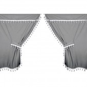 ΣΕΤ ΚΟΥΡΤΙΝΑΚΙΑ-ΣΚΙΑΣΤΡΑ ΦΟΡΤΗΓΟΥ ΓΚΡΙ Κουρτίνες americat.gr