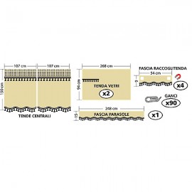 ΣΕΤ ΚΟΥΡΤΙΝΕΣ ΝΤΑΛΙΚΑΣ PREMIER ΜΠΕΖ 9ΤΕΜ. Κουρτίνες americat.gr