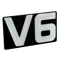 24V Led-lighted emblem - V6 Truck Stickers americat.gr
