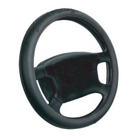 RED SEAM 37-39cm black eco-leather Steering Wheel americat.gr
