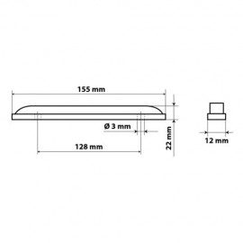ΦΩΣ ΦΟΡΤΗΓΟΥ 12LED ΛΕΥΚΟ 24V 155mm Διακοσμητικά Φώτα americat.gr