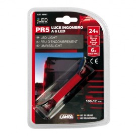 ΦΩΣ ΦΟΡΤΗΓΟΥ 6LED ΚΟΚΚΙΝΟ 24V 100mm Διακοσμητικά Φώτα americat.gr
