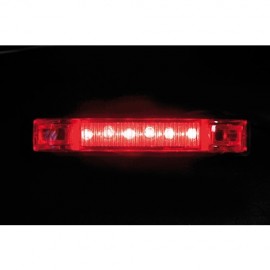 ΦΩΣ ΦΟΡΤΗΓΟΥ 6LED ΚΟΚΚΙΝΟ 24V 100mm Διακοσμητικά Φώτα americat.gr