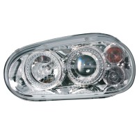 Φανάρια Μπροστινά Angel Eyes VW GOLF 4 1998+ - Χρωμίου VW americat.gr