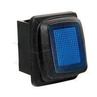 Rocker switch with led, - Blue