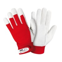  Goat skin white leather working gloves