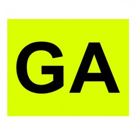 ΓΡΑΜΜΑΤΑ GA ΣΕ ΚΙΤΡΙΝΟ ΠΛΑΙΣΙΟ Πινακίδες και Σήμανση americat.gr