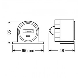 ΠΡΙΖΑ USB ΜΕ ΒΑΣΗ KAI ΕΝΔΕΙΞΗ LED 2100mA 12/24V Διάφορες Πρίζες και Φις americat.gr