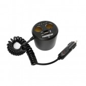 ΑΝΤΑΠΤΟΡΑΣ ΑΝΑΠΤΗΡΑ POWERCUP 2 12V + 2USB + TESTER ΜΠΑΤΑΡΙΑΣ Φις Αναπτήρα americat.gr