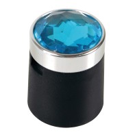Colour Crystal nut caps, 20 pcs - Ø 17 mm - Blue