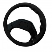 Lampa Κάλυμμα Τιμονιού Αυτοκινήτου Standard Leather Top Grip Δετό 37-39εκ. Άοσμο Γνήσιο Δέρμα ενιαίο Μαύρο 1-τεμ. (L3301.1) Ραφτά καλύμματα τιμονιού americat.gr