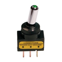 Toggle switch with led - Green Switches americat.gr