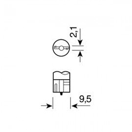 ΛΑΜΠΑ ΑΚΑΛΥΚΗ 12V/W3W 3W Χωρίς Κάλυκα americat.gr