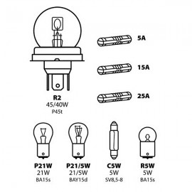 Spare lamps kit 8 pcs, 12V - R2 Spare Lamp Kits americat.gr