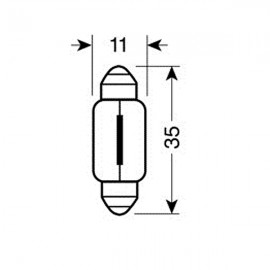 12V Festoon lamp - (C5W) - 11x35 mm - 5W
