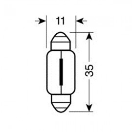 ΛΑΜΠΑΚΙΑ ΠΡΑΣΙΝΑ ΣΩΛΗΝΩΤΑ 12V/10W 35mm Πλαφονιέρας americat.gr
