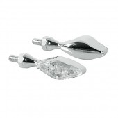 ΦΛΑΣ ΜΗΧΑΝΗΣ STORM 12V LED (70x20 mm) ΧΡΩΜΙΟ -2 ΤΕΜ. LED Φλας americat.gr