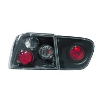 Pair of rear lights - Seat Ibiza (8/99-2/02) - Black Seat americat.gr