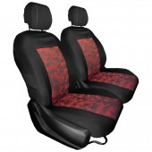 ΗΜΙΚΑΛΥΜΜΑΤΑ ΜΠΡΟΣΤΑ ΚΑΘΙΣΜΑΤΩΝ ΜΑΥΡΟ/ΚΟΚΚΙΝΟ ΜΟΤΙΒΟ (VELCRO ΣΤΑ ΠΡΟΣΚΕΦΑΛΑ) - 2 ΤΕΜ. Μπροστινά Καλύμματα americat.gr