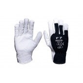 Amio - ΓΑΝΤΙΑ ΕΡΓΑΣΙΑΣ ΔΕΡΜΑΤΙΝΑ ΛΕΥΚΟ/ΜΑΥΡΟ ΜΕΓΕΘΟΣ 10 -2 ΤΕΜ. (REK10/AM) Γάντια Εργασίας americat.gr