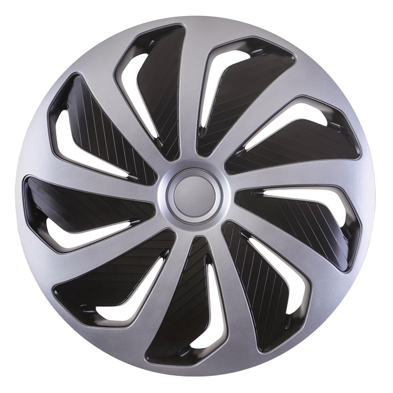 Amio – Τάσι Τροχού Wind Silver & Black 14" Universal, προσφέρει αεροδυναμικό στυλ και προστασία ζάντας – 1 Τεμ. (10670/AM)