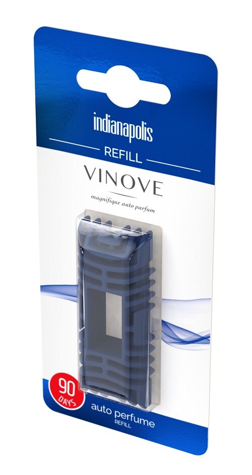 Amio – Ανταλλακτικό Αρωματικό Αυτοκινήτου Vinove Indianapolis Family Collection, προσφέρει διακριτικό άρωμα περγαμόντου και κέδρου με διάρκεια έως 90 ημέρες – 1 Τεμ. (V11046/V07-03/AM)