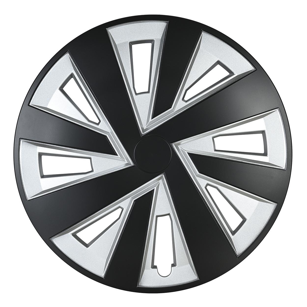 Amio – Τάσι Τροχού Pluton Black & Silver 15" Universal, εξασφαλίζει εντυπωσιακή διχρωμία και προστασία ζάντας – 1 Τεμ. (L58335/AM)