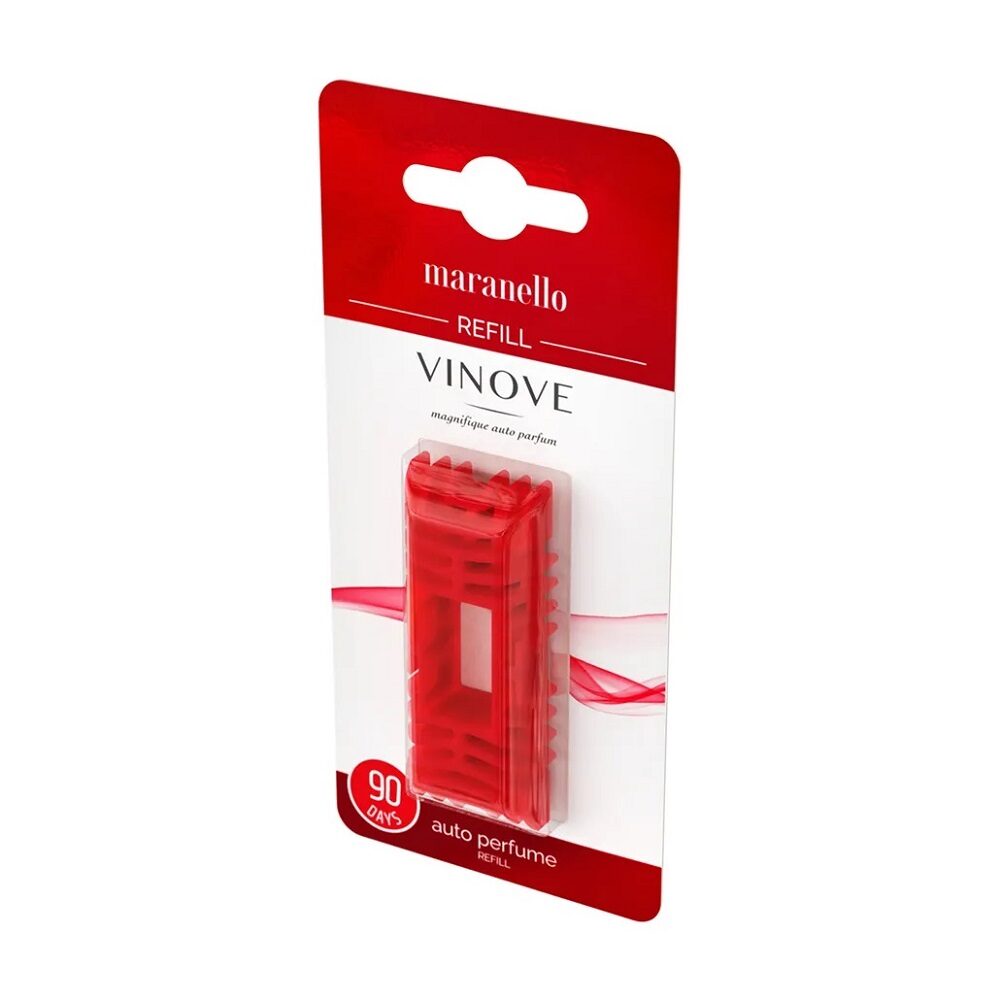 Amio – Ανταλλακτικό Αρωματικό Αυτοκινήτου Vinove Maranello Family Collection, προσφέρει αισθησιακό άρωμα γιασεμιού, βανίλιας και καφέ με διάρκεια έως 90 ημέρες – 1 Τεμ. (V11214/V07-16/AM)