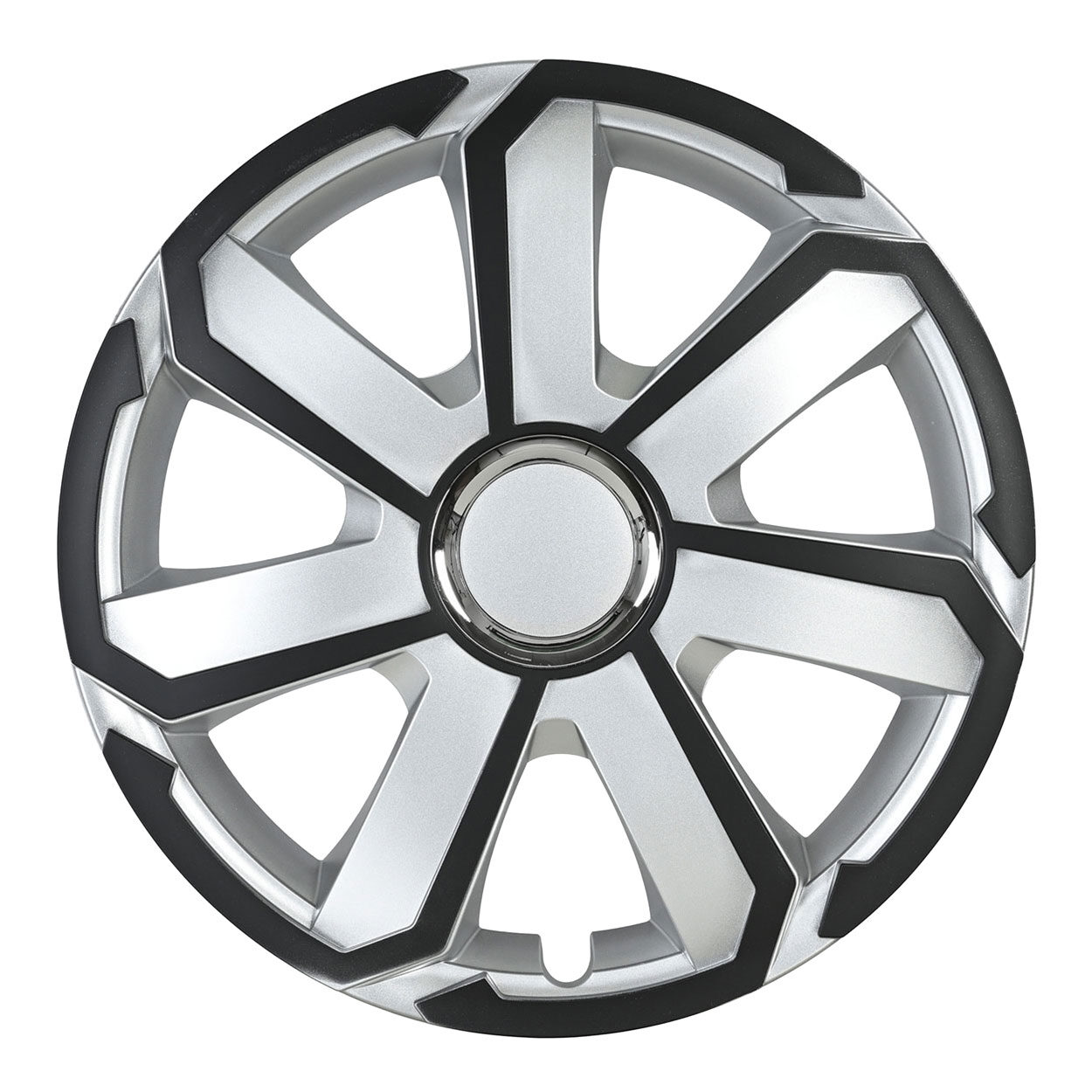 Amio – Τάσι Τροχού Aerospin Black & Silver 15" Universal, αναβαθμίζει την αισθητική και προστατεύει τη ζάντα – 1 Τεμ. (L58342/AM)