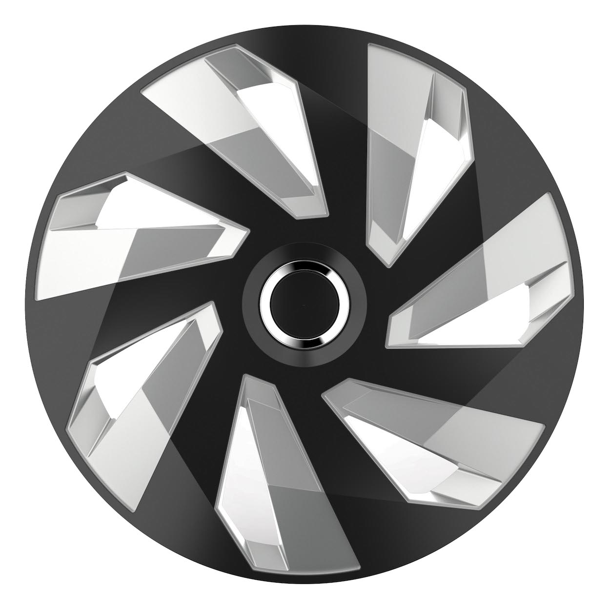 Amio – Τάσι Τροχού Vector RC Black & Silver 16" Universal, προσφέρει επιβλητική διχρωμία και προστασία ζάντας – 1 Τεμ. (10500/AM)