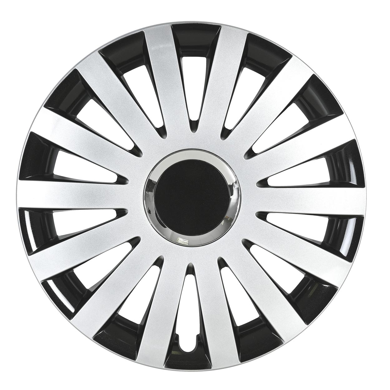 Amio – Τάσι Τροχού Sail Black & Silver 15" Universal, εξασφαλίζει εντυπωσιακή διχρωμία και κάλυψη ζάντας – 1 Τεμ. (L58327/AM)
