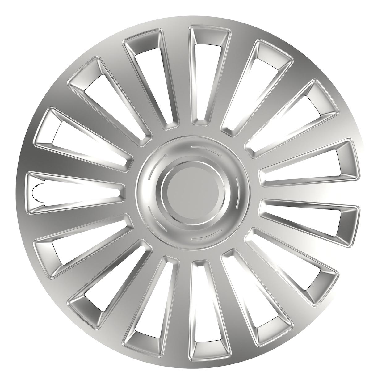 Amio – Τάσι Τροχού Luxury Silver 16" Universal, προσφέρει πολυτελή αισθητική και προστασία ζάντας – 1 Τεμ. (11384/AM)