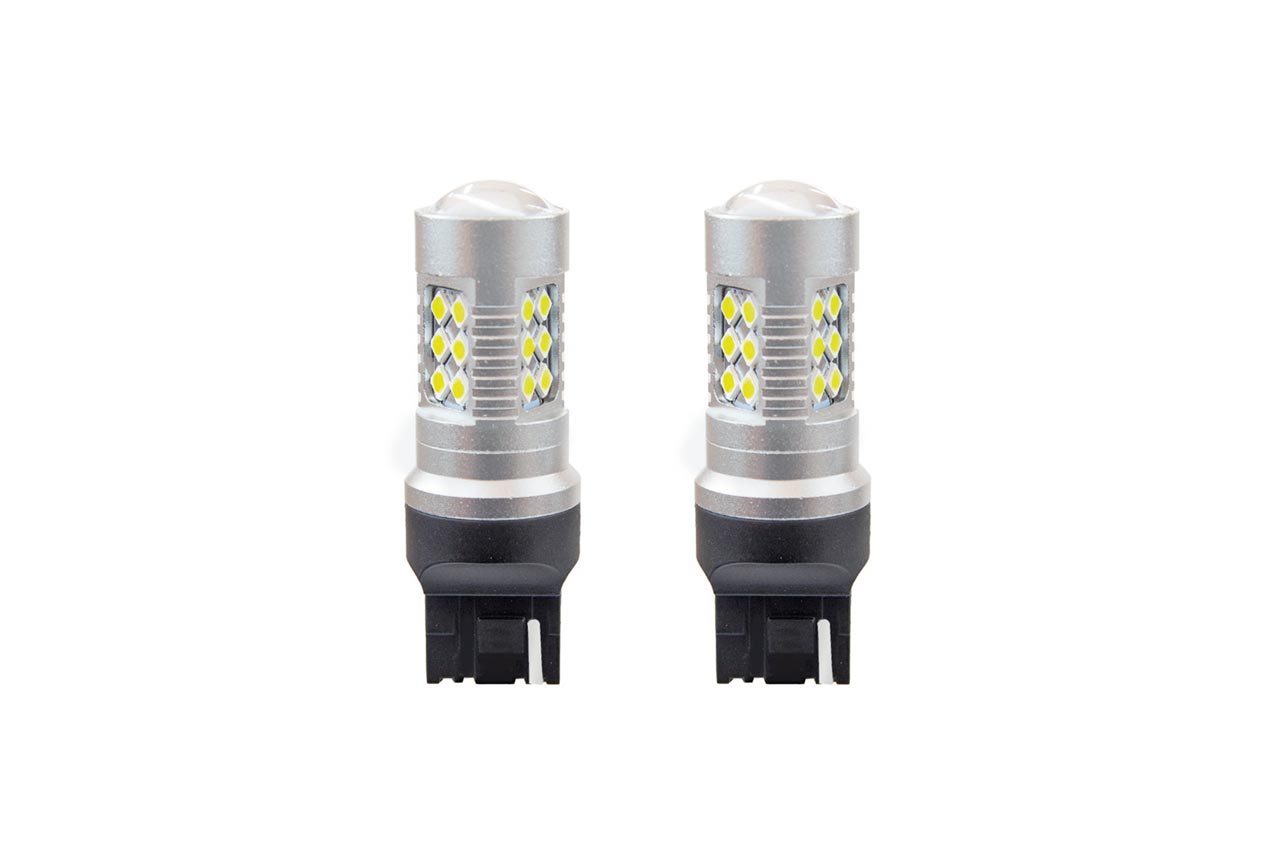 Amio - Λάμπα τύπου W21W T20 LED τάση λειτουργίας 12/24V απόδοση 6.2W 5600K CAN‑BUS λευκό 18x56mm – 2 τεμ. (01173/AM) για φώτα αυτοκινήτου