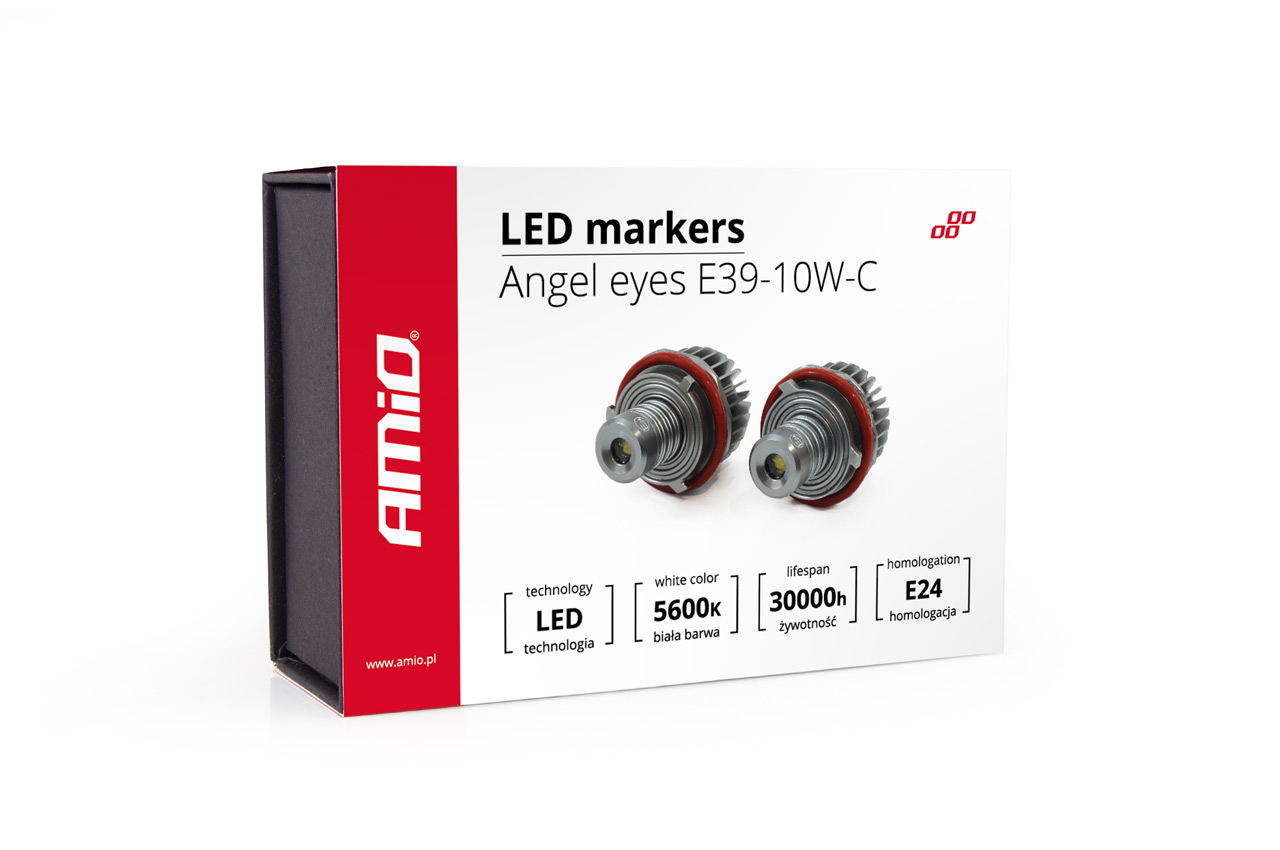 Amio – LED Λαμπάκια Angel Eyes 10W 270lm 5600K CANBUS για BMW Σειρά 1 3 5 για Καθαρό Λευκό Φως & Χωρίς Σφάλματα – Σετ 2 Τεμ. (01540/AM)