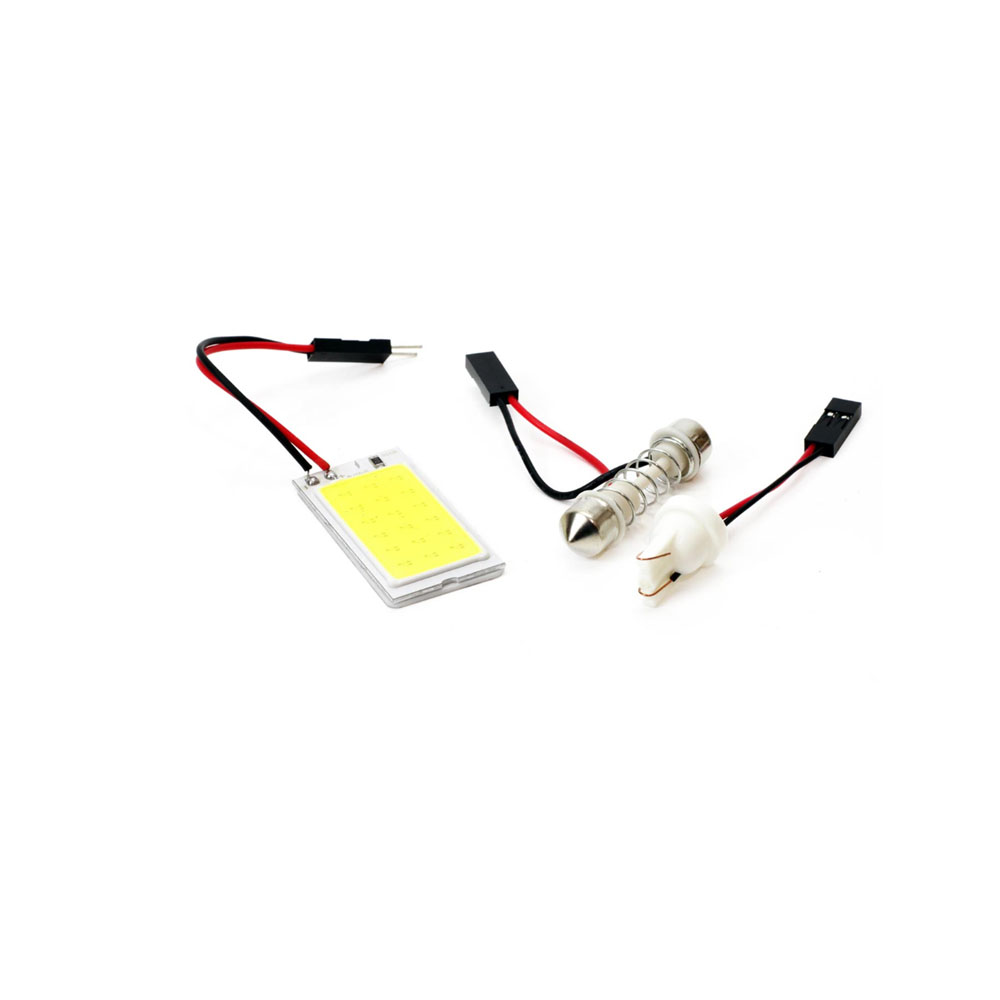 Amio – Λαμπάκια LED COB 12V 1W T10 W5W & C5W με Πλαφονιέρα για Ισχυρό Φωτισμό Εσωτερικού και Σήμανσης – Σετ 3 Τεμ. (01621/AM)