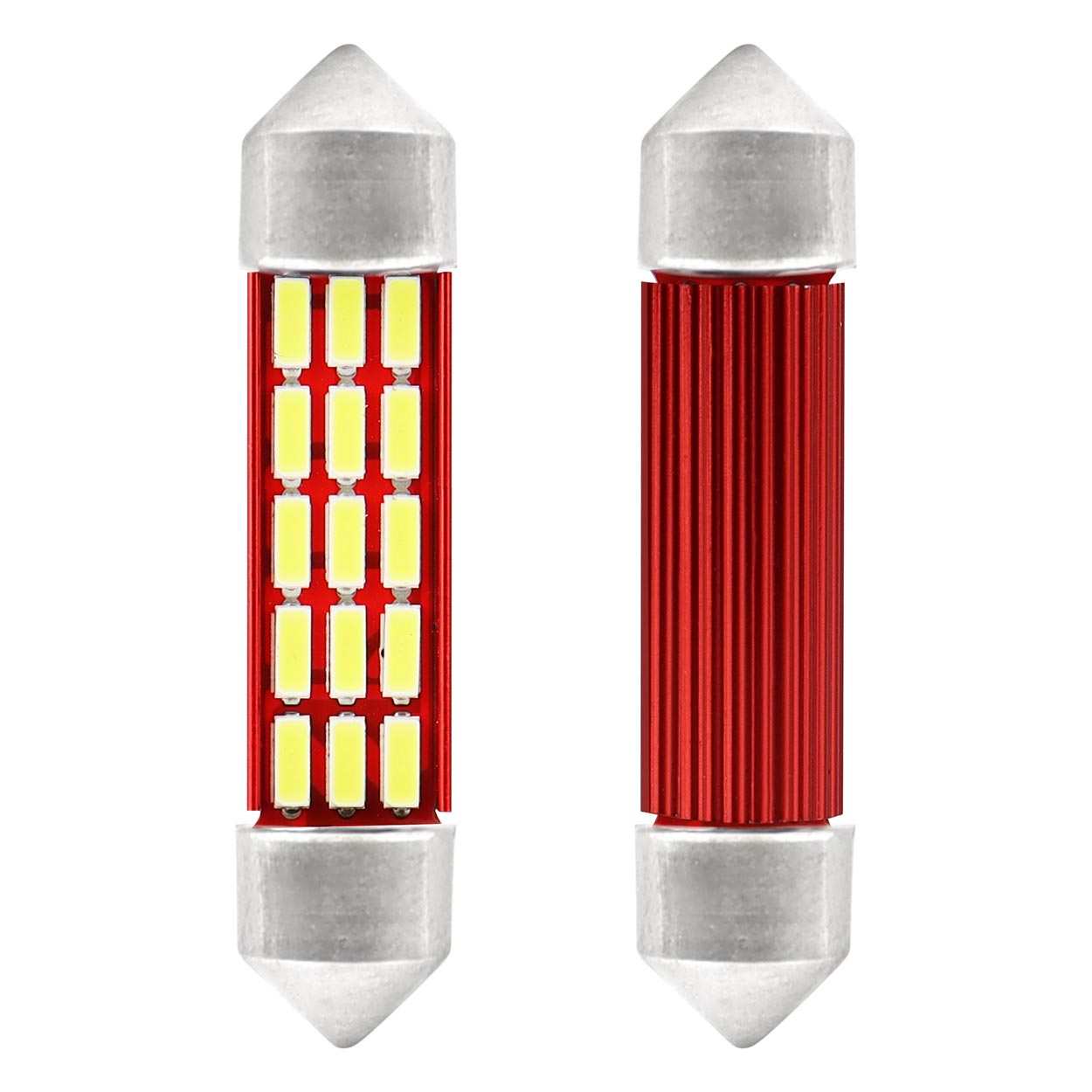 Amio – Λαμπάκια Πλαφονιέρας LED 41mm C5W C10W 12/24V 2.3W 5600K 20xSMD 4014 CANBUS για Ισχυρό Φωτισμό Εσωτερικού χωρίς Σφάλματα – Σετ 2 Τεμ. (01634/AM)