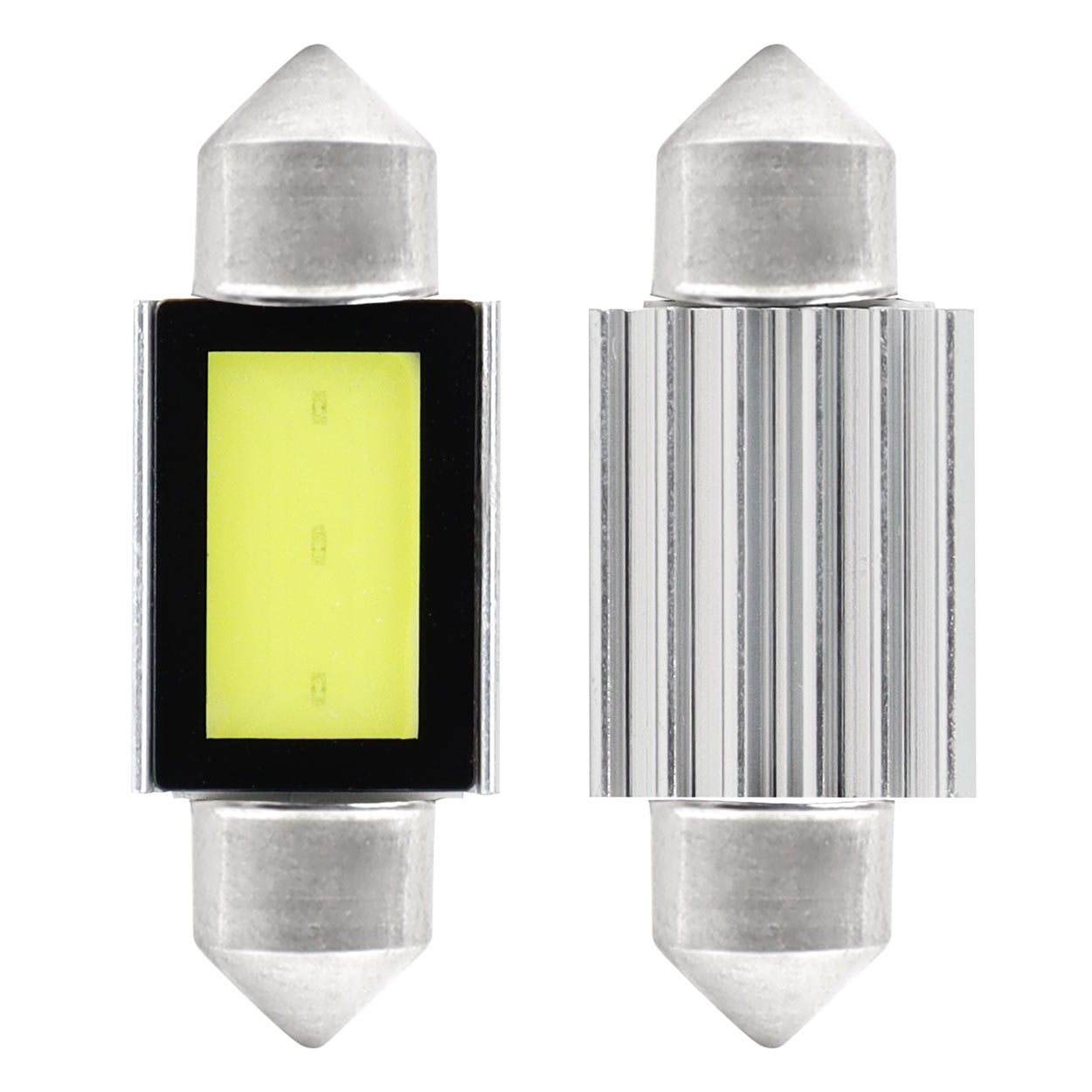 Amio – Λαμπάκια Πλαφονιέρας LED 36mm C5W C10W 12V 2.4W 5600K 3xCOB CANBUS για Ισχυρό Ομοιόμορφο Φωτισμό Εσωτερικού – Σετ 2 Τεμ. (01639/AM)