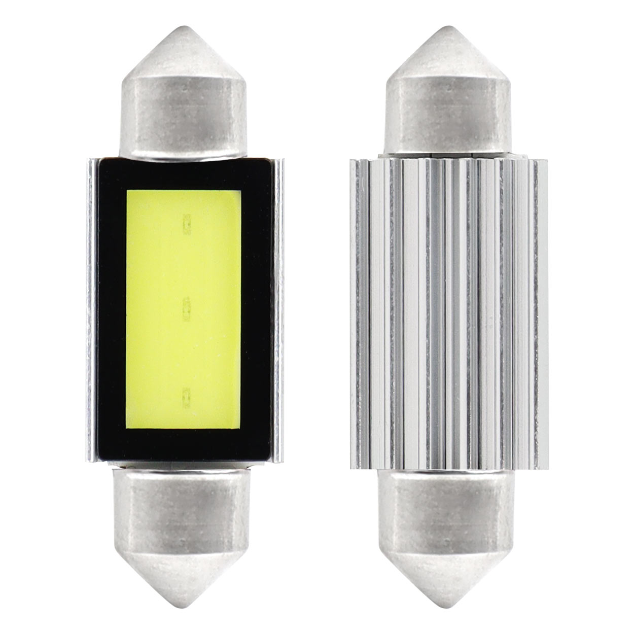 Amio – Λαμπάκια Πλαφονιέρας LED 39mm C5W C10W 12V 2.4W 5600K 3xCOB CANBUS για Ισχυρό Ομοιόμορφο Φωτισμό Εσωτερικού – Σετ 2 Τεμ. (01640/AM)