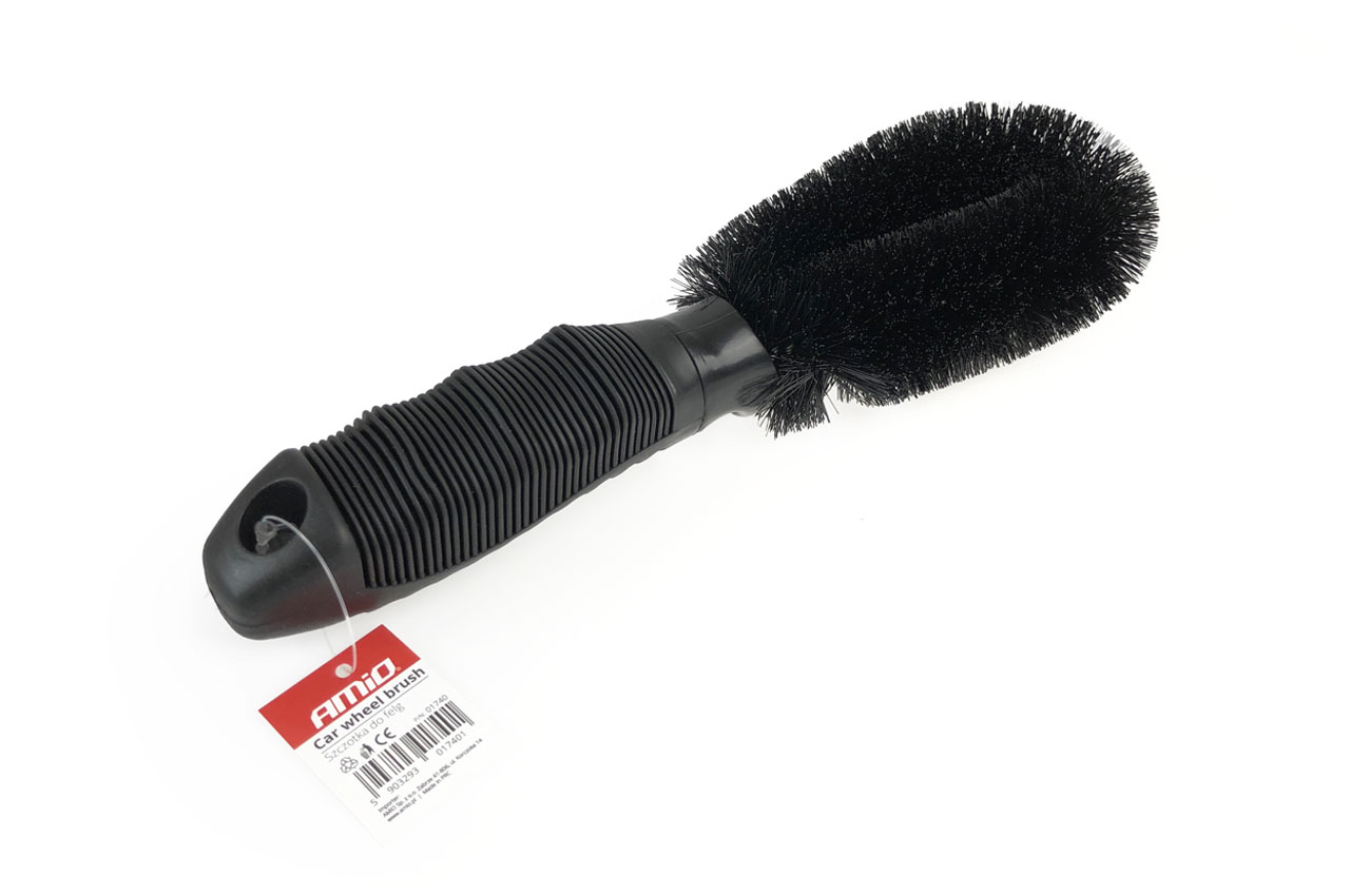 Amio - Βούρτσα Καθαρισμού Ζαντών BRUSH-01 μήκους 26cm με Αντιολισθητική Λαβή για Βαθύ Καθαρισμό και Άνετη Χρήση σε Ζάντες και Ελαστικά - 1 Τεμ. (01740/AM)
