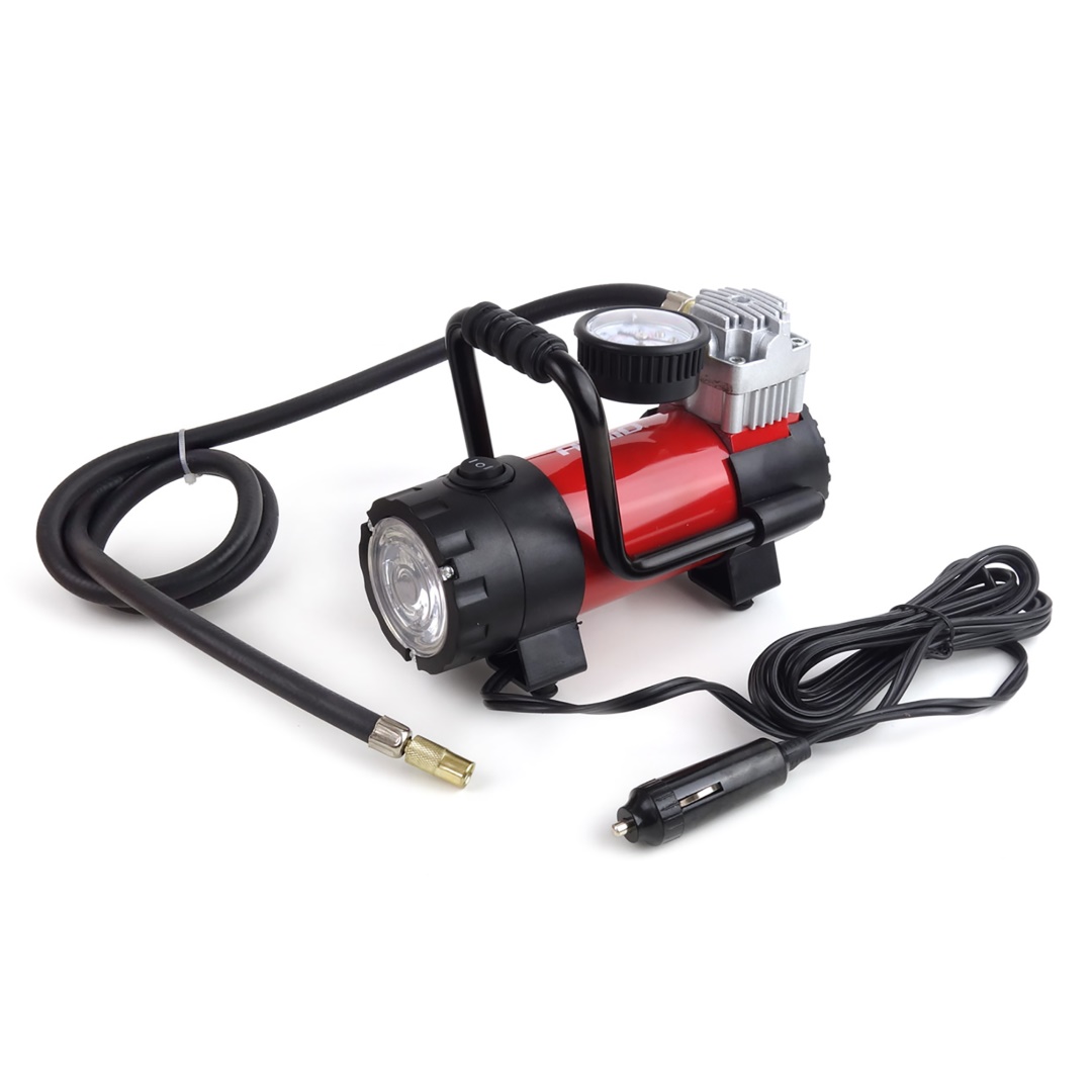 AMiO – Κομπρεσέρ αέρα ελαστικών αυτοκινήτου 12V 100psi 7bar 28l/min, φουσκώστε τα ελαστικά σας με απόλυτη ευκολία και φωτίστε κάθε δύσκολο σημείο – 1 Τεμ. (02180/AM)