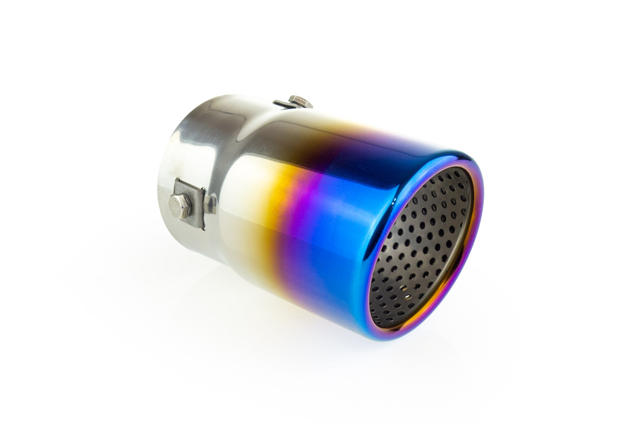 AMiO – Άκρο εξάτμισης καμμένο τιτανίου MT017BLC 43-62mm, αναβαθμίστε την αγωνιστική εμφάνιση και δώστε επιθετικό χαρακτήρα στο όχημά σας – 1 Τεμ. (02197/AM)