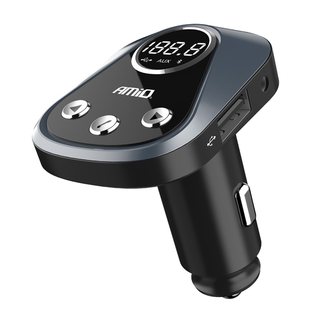 FM TRANSMITTER ΑΝΑΜΕΤΑΔΟΤΗΣ ΑΝΑΠΤΗΡΑ BT-02 1224V ΜΕ ΕΝΤΟΠΙΣΜΟ ΟΧΗΜΑΤΟΣ ΚΑΙ 2 USB AMiO - 1 ΤΕΜ