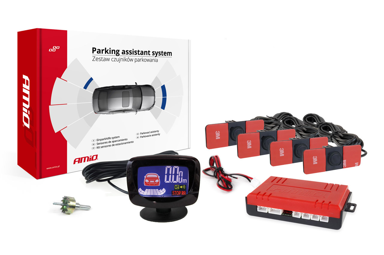 AMiO – Σύστημα Παρκαρίσματος 12V με 4 Αισθητήρες Inside Mount 16,5mm και Οθόνη LED-Graph, ελιχθείτε στα πιο στενά σημεία με απόλυτη ψηφιακή καθοδήγηση και κομψή OEM εμφάνιση – 1 Τεμ. (02257/AM)