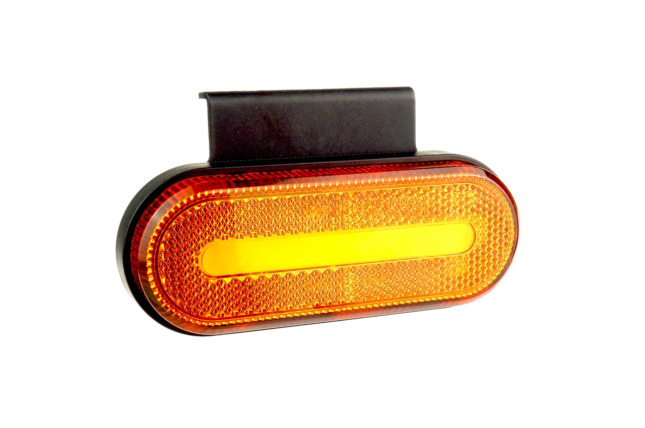 Amio - ΦΩΣ ΟΓΚΟΥ ΦΟΡΤΗΓΟΥ LED ΠΟΡΤΟΚΑΛΙ ΟΒΑΛ 10-30V 124x49x22mm ΑΔΙΑΒΡΟΧΟ OM-01-O 1ΤΕΜ. (02374/AM)