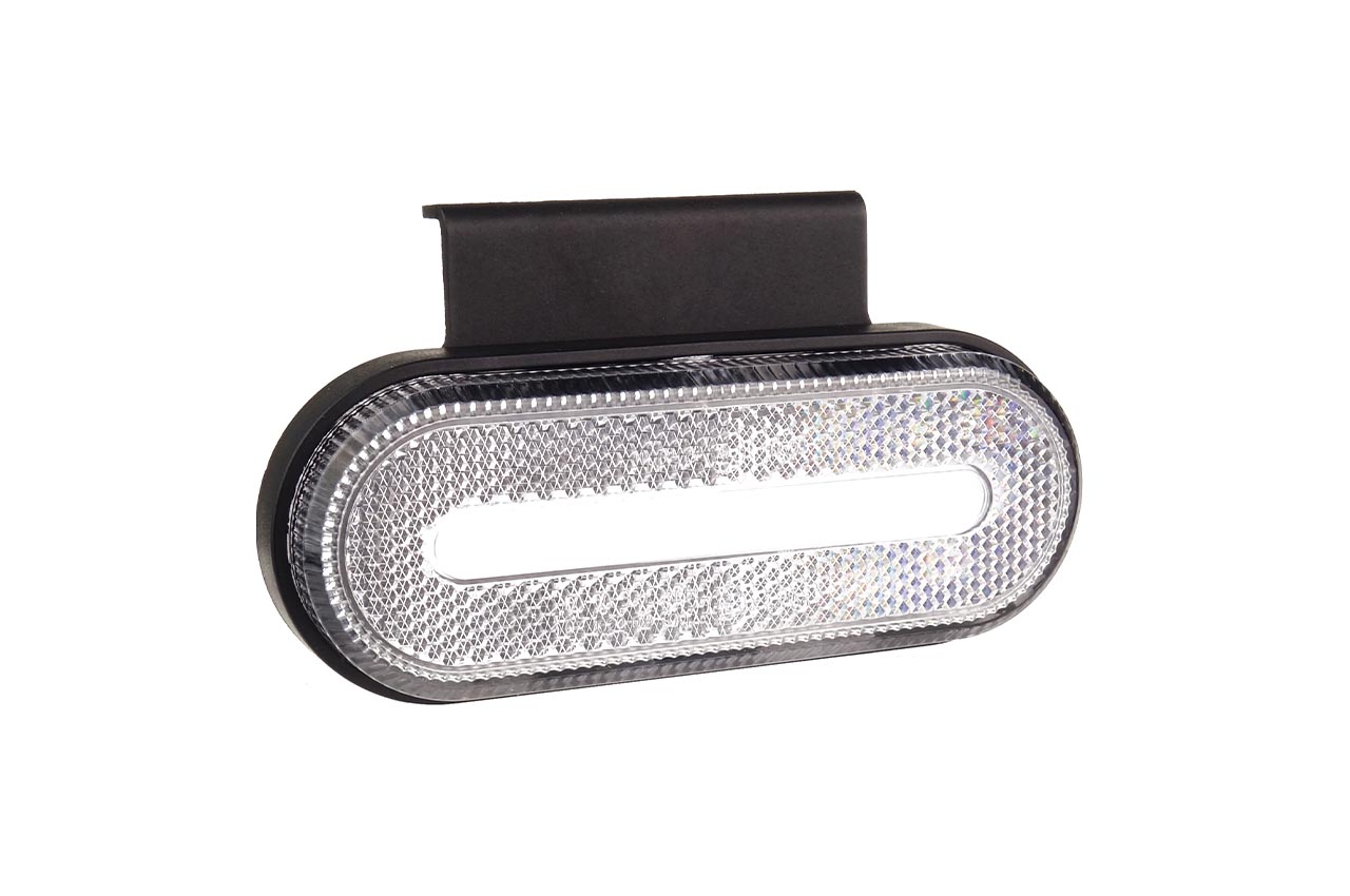 Amio - ΦΩΣ ΟΓΚΟΥ ΦΟΡΤΗΓΟΥ LED ΛΕΥΚΟ ΟΒΑΛ 10-30V 124x49x22mm ΑΔΙΑΒΡΟΧΟ OM-01-W 1ΤΕΜ. (02375/AM)